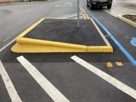 Traffic calming at Fleets corner in Poole.